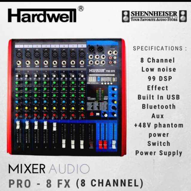 Mixer audio Hardwell PRO-8 FX (8 chanel)