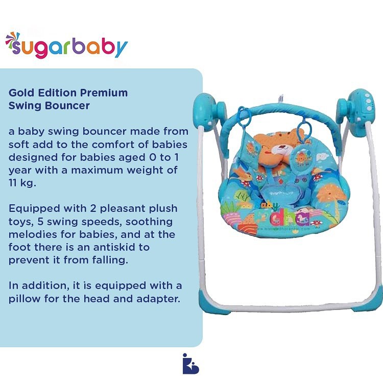 Sugar Baby Gold Edition Premium Swing Bouncer | Kursi Duduk Ayunan Bayi