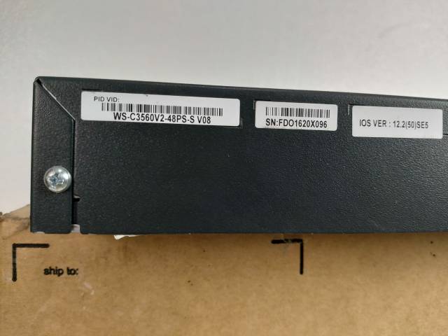 Cisco catalyst 3560 V2 PoE-48 Type WS-C3560V2-48PS-S VO8 garansi