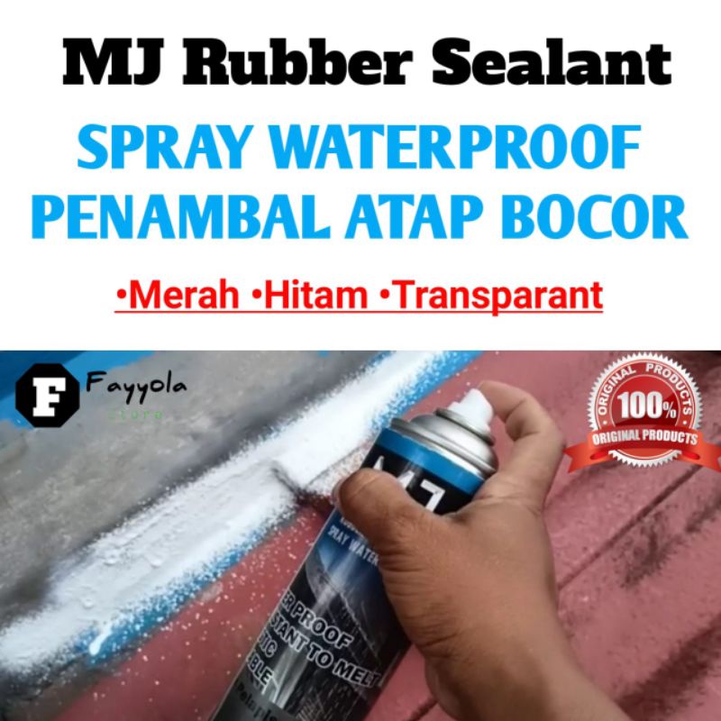 MJ Rubber Sealant Spray Waterproof / Penambal bocor atap genteng tembok dak beton