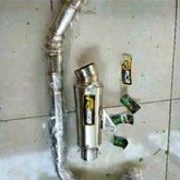 Knalpot racing RCB buat motor MX Fu Vixion Tiger MP GL CB Scorpio Byson per dan klem sama