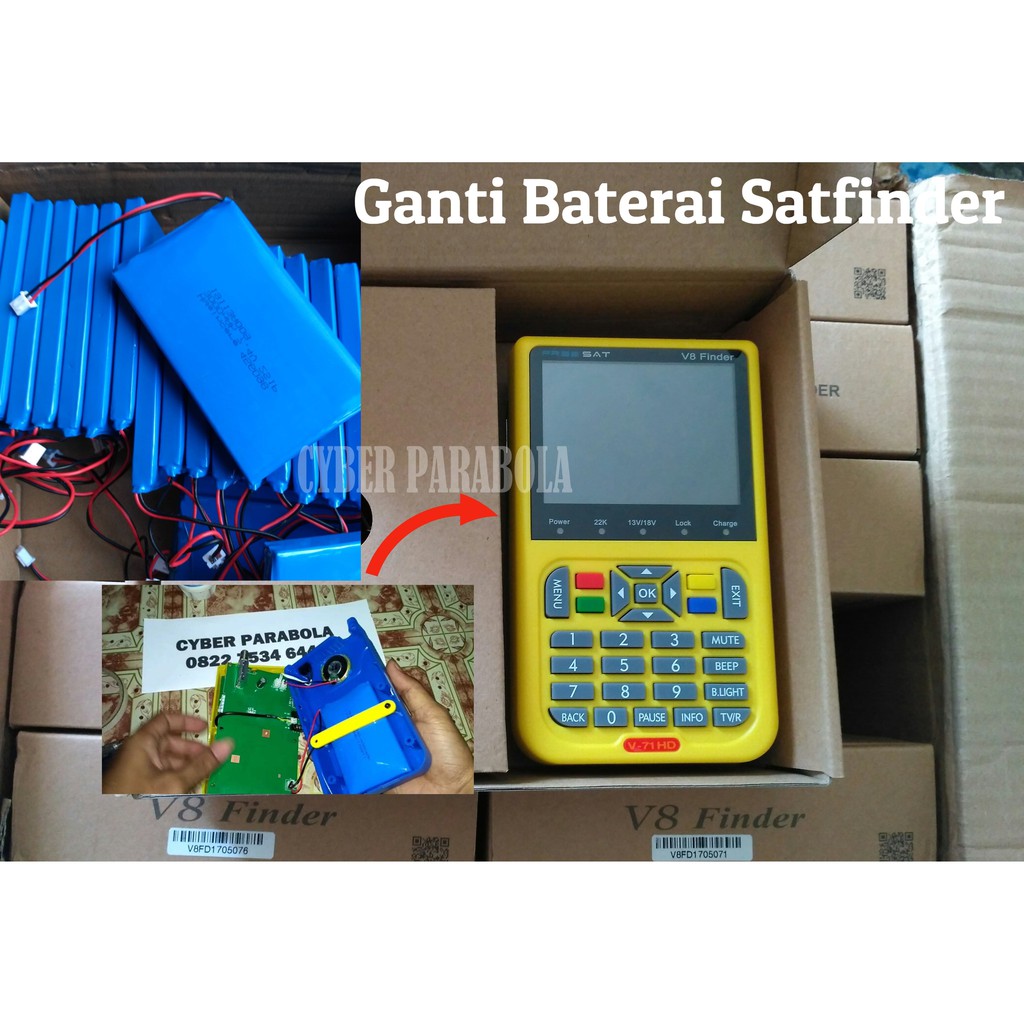 Baterai Freesat GTmedia v8 SatFinder Meter