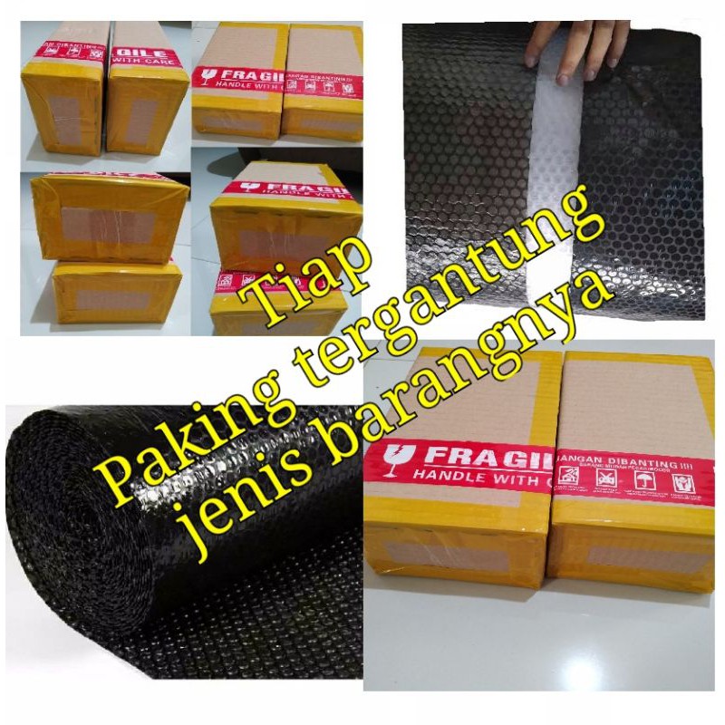 

Extra paking kardus atau bubble wrap biar produk aman selalu