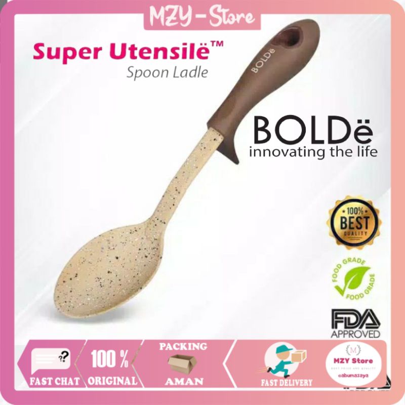 (FREE Sendok Takar) BOLDe Super Utensile Beige Spatula BOLDe Sutil Sodet Sendok Satuan Bolde 1 Pcs - ORIGINAL 100%