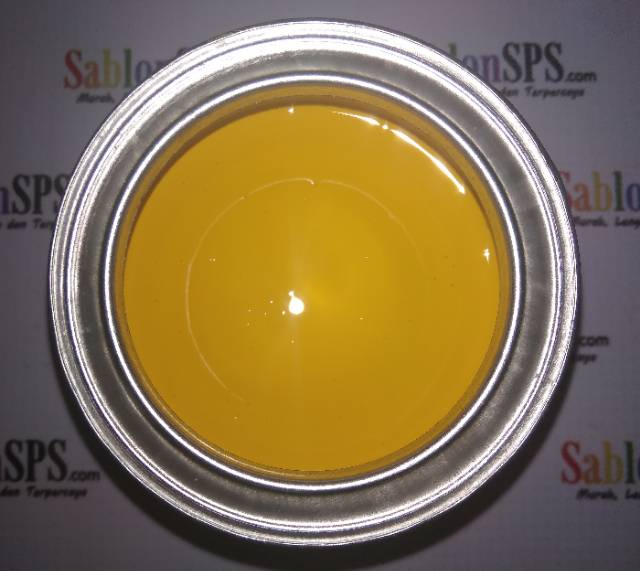 Tinta Sablon PVC Solvent Based 200 gr Proses Yellow  Kertas/ Vinyl/ Akrilik/ Kulit Sintetis