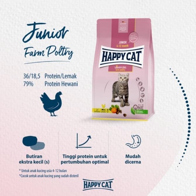 Happy Cat Junior Poultry 1.4kg 1.4 kg Geflugel Makanan Kucing Happycat