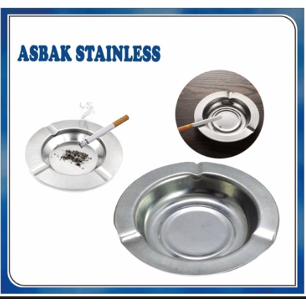 Asbak Rokok Stainless Bulat 12 cm / Mangkok Asbak Rokok Bulat / Ashtray Cigarette