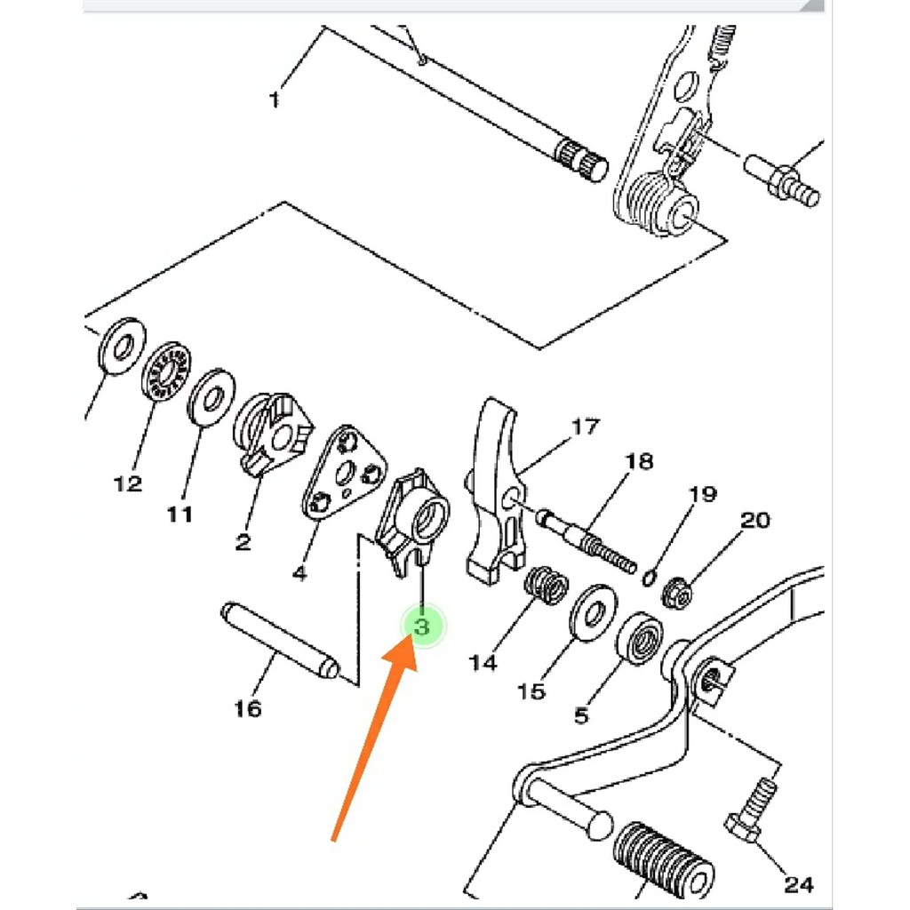 GUIDE SHIFT RUMAH PELOR SEGITIGA PERSENELING OPERAN GIGI JUPITER MX 135 LAMA NEW 55S ORIGINAL YGP 1S7-E8172-00