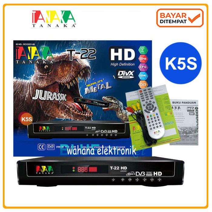Receiver Parabola Tanaka T-22 Jurassic K5S Mpeg4 Full HD Suport USB Wi BEST SELLER