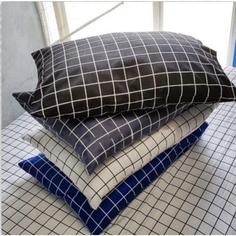 SARUNG BANTAL GULING HOMEMADE EMILY GRID TARTAN KOTAK KOTAK / SARUNG BANTAL &amp; GULING AESTHETIK