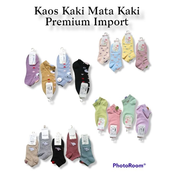 Kaos kaki Wanita Korean Style Semata Kaki Motif Lucu Termurah