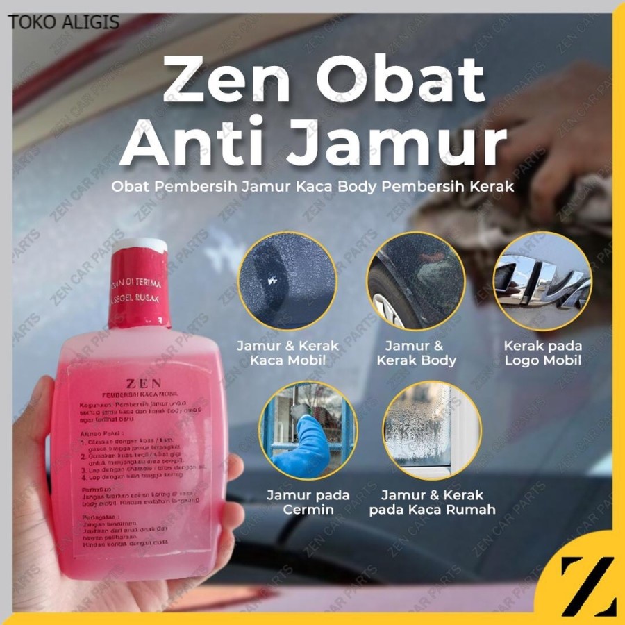 Obat Pembersih Jamur Kaca Mobil Body Stainless / Cairan Penghilang Kerak Serbaguna Cuci Cermin Jendela Mobil Waterspot / Remover Mobil Motor Toilet WC Termurah Merek ZEN