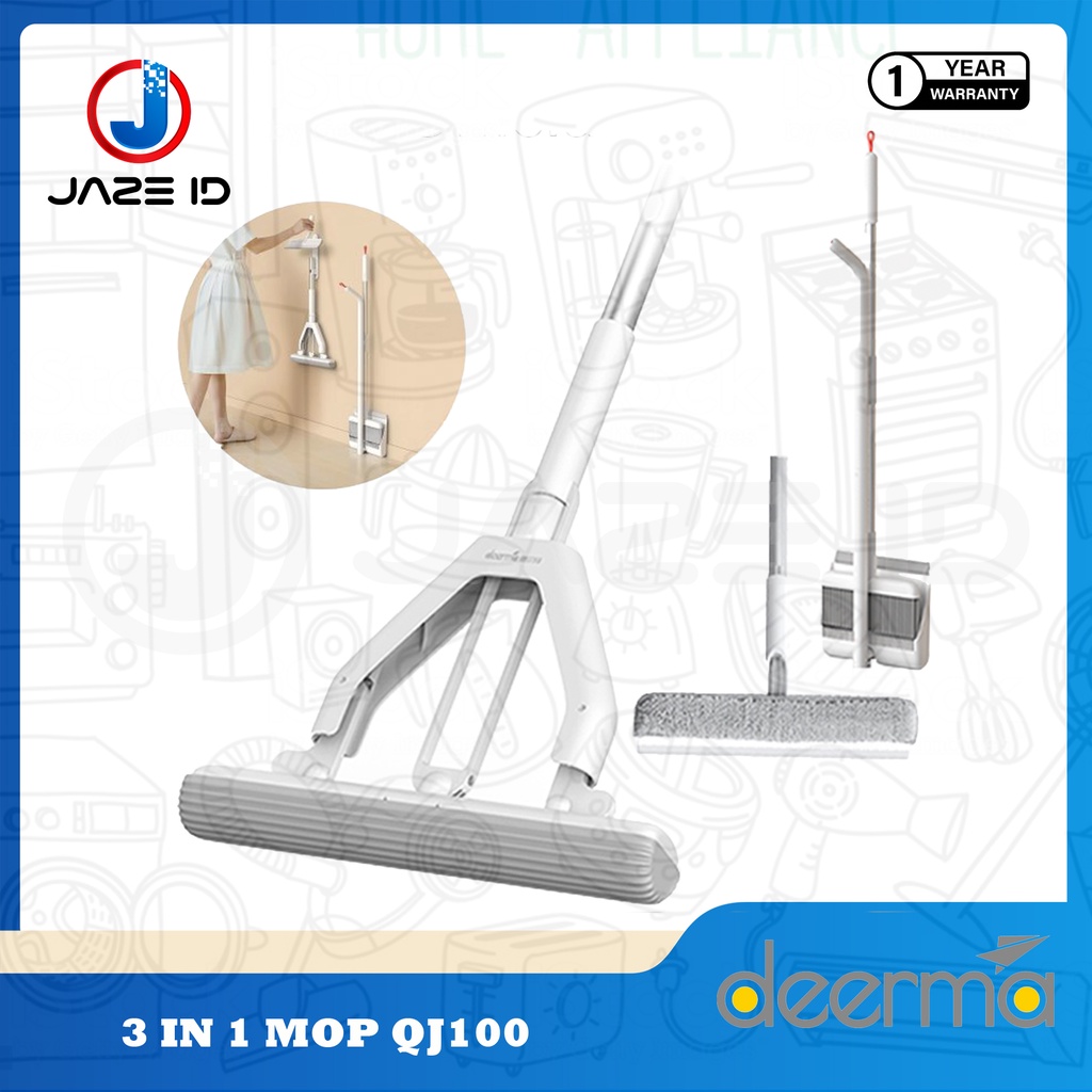 Deerma QJ100 3-in-1 sweep and mop cleaning kit Sapu Pel