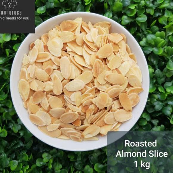 

Super Sale HNMNY Roasted Almond Slice / Kacang Almond Slice Oven (1 Kilogram) by Granology 080 Terba
