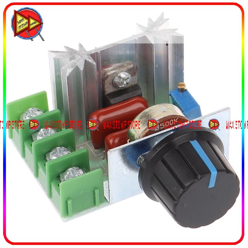 Dimmer AC 220V 2000W Atur Kecepatan Gerinda Bor Lampu Pijar Pemanas