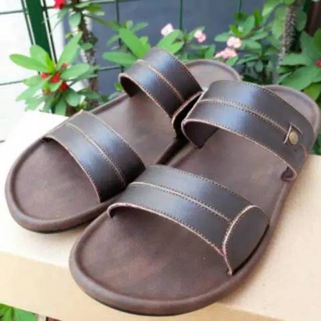 Sendal pria kulit asli Garut terbaru 2018 CASUAL sandal murah