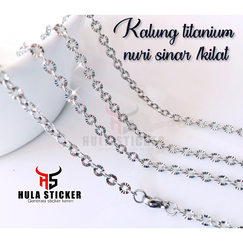 Kalung Rantai Titanium Nuri Sinar Stainless 316L Chain Anti Karat Pria Wanita