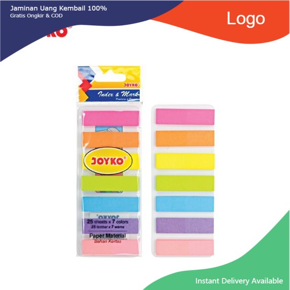 

JOYKO INDEX & MARK PENANDA PEMBATAS MEMO IM-32 KERTAS KOTAK PERSEGI 7 WARNA GROSIR MURAH STICKY NOTE