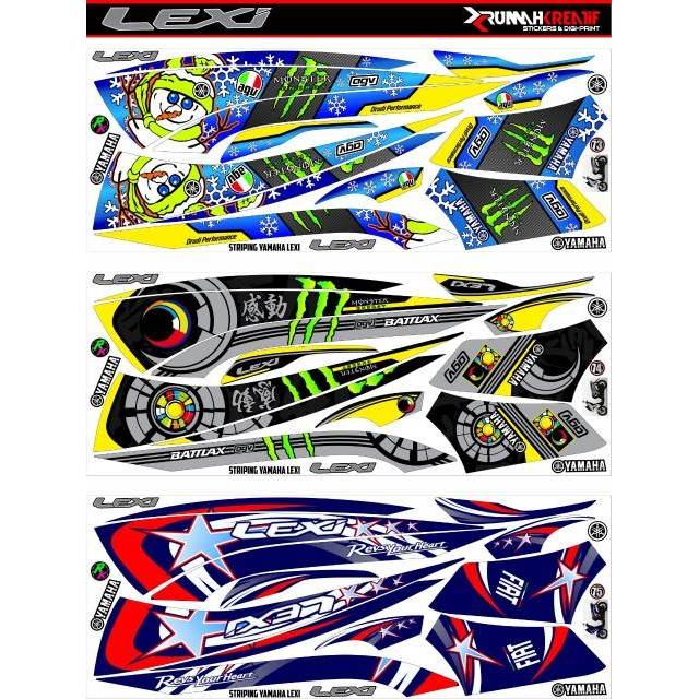 Sticker / Striping Variasi Motor Yamaha Lexi 125 #004