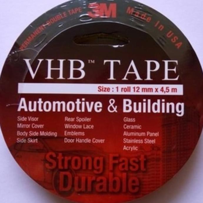 

BERKUALITAS Perekat 3M VHB Tape Double Tape 3M VHB 12mm x 4,5 Kecil ORIGINAL -OTOGEAR