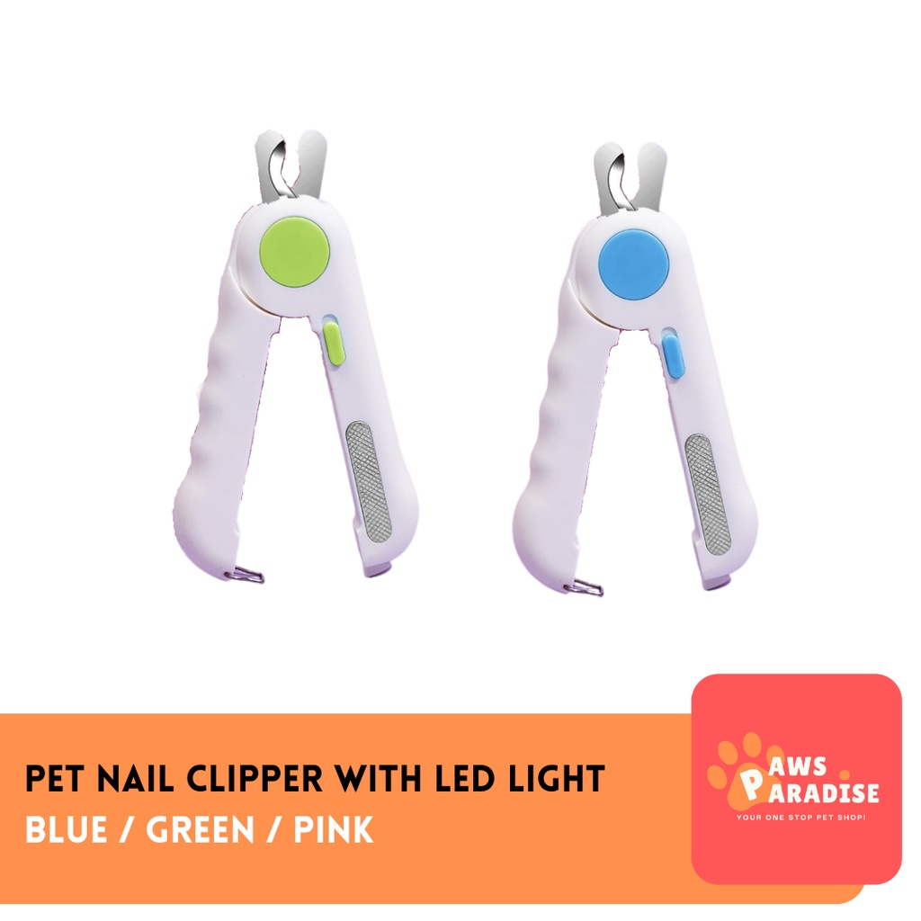 Gunting Kuku Kikir Hewan dengan Lampu LED Nail Clipper