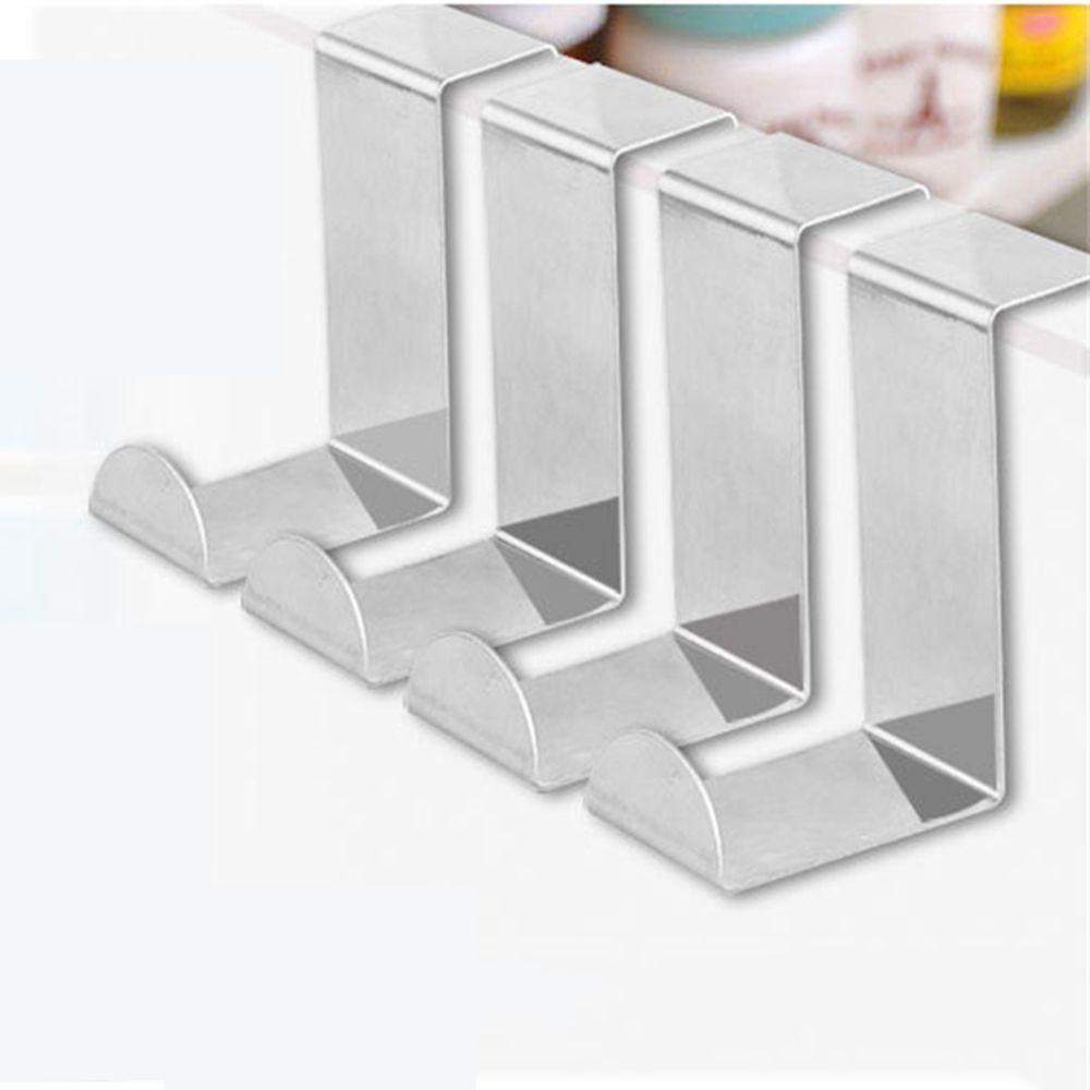 SOLIGHTER 2 Pcs Drawer Cupboard Door Back Hook Household Reversible Storage Rack Over The Door Hooks Organization Stainless Steel Z Shape Kitchen Holder Home &amp; Living Coat Hanger