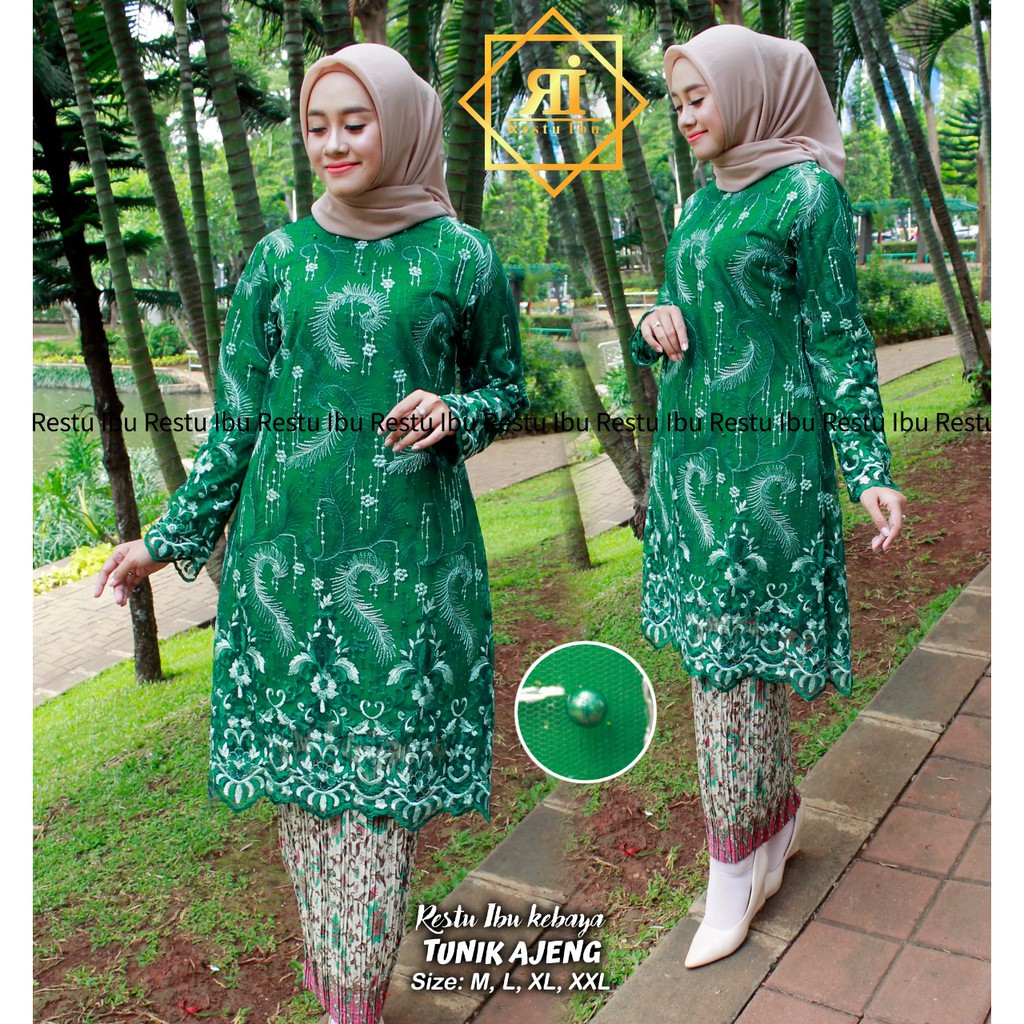  BAJU  KEBAYA TUNIK  AJENG TUNIK  TILLE BORDIR IMPORT 