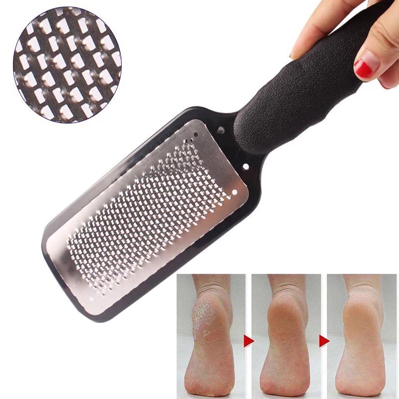 Parutan Scrubber Penghilang Kalus Kaki Portabel Bahan Stainless Steel Untuk Pedicure