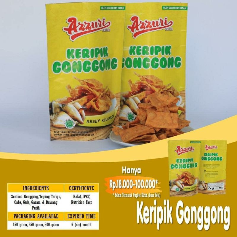 

Keripik Gongong khas Kepri 80 gram