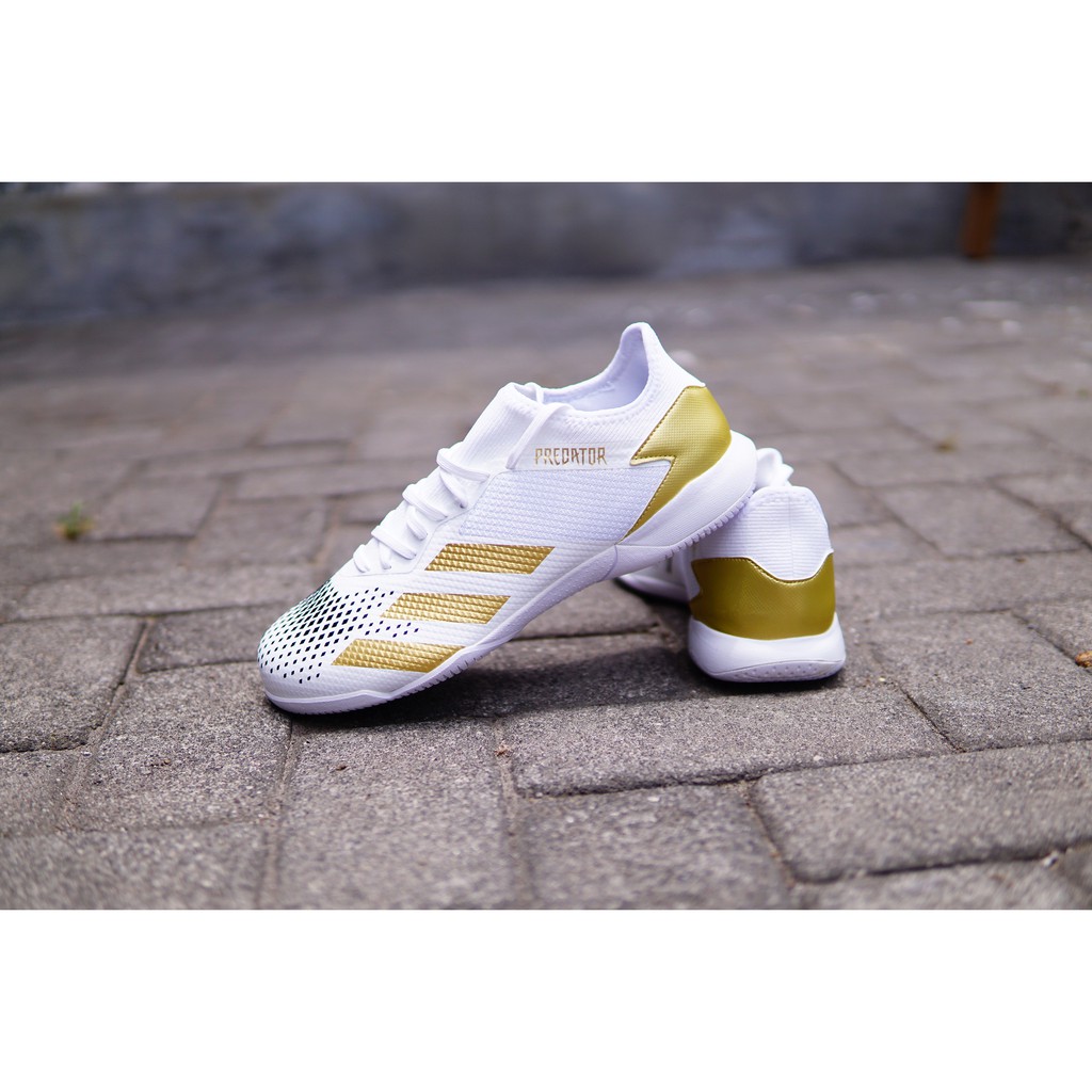 Sepatu Futsal Adidas Predator 20.3 L IN - White/Gold Original | Adidas Predator Original