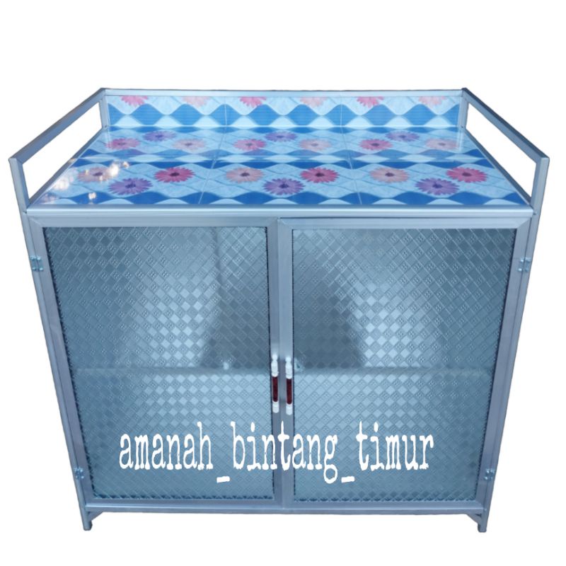 meja kompor pulus rak piring 2 pintu