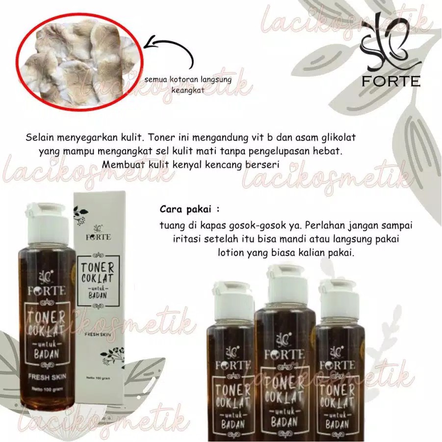 SYB Forte AHA Skinboost | Red Jelly | Coklat Toner Badan 100ml