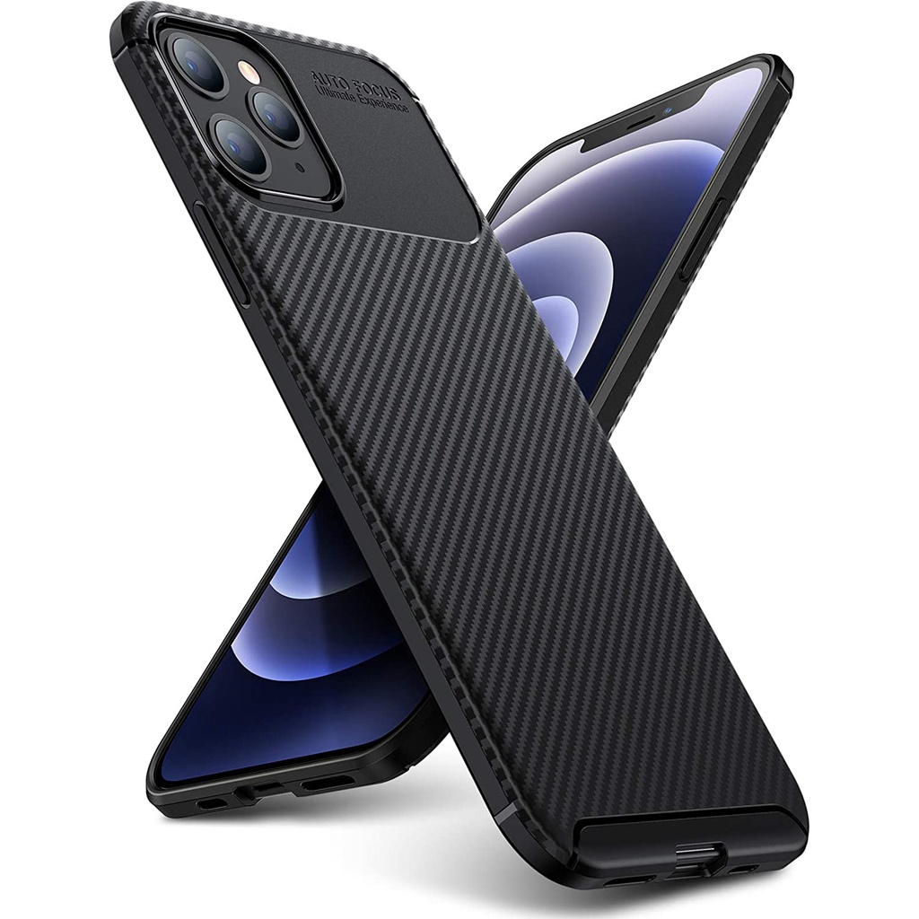 casing silikon iphone 11 12 13 pro max mini x xs xr original autofocus carbon fiber armor soft case 