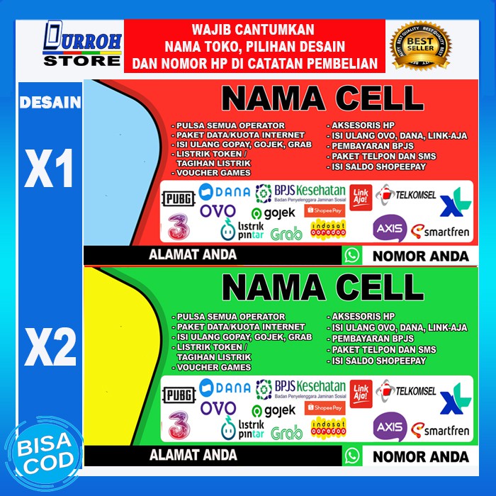 Jual Spanduk / Banner Konter Cell / Celluler Desain 24 | Shopee Indonesia