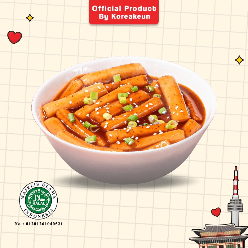 KOREAKEUN Topokki  Topoki Tteokbokki Tteokpokki Tokpoki  Tokpoki Makanan Korea 200g