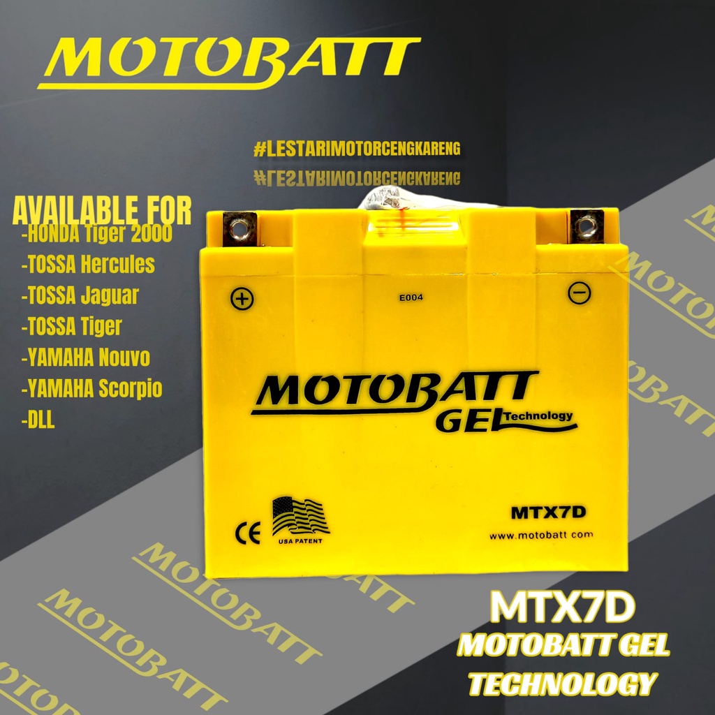 AKI MOTOR TIGER REVO TIGER 2000 NOUVO SCORPIO Z MOTOBATT MTX7D GARANSI