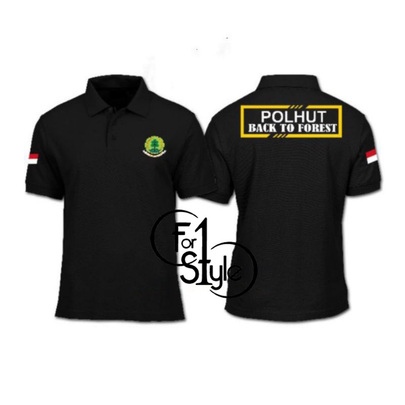 KAOS KERAH POLOSHIRT POLHUT - BACK TO FOREST