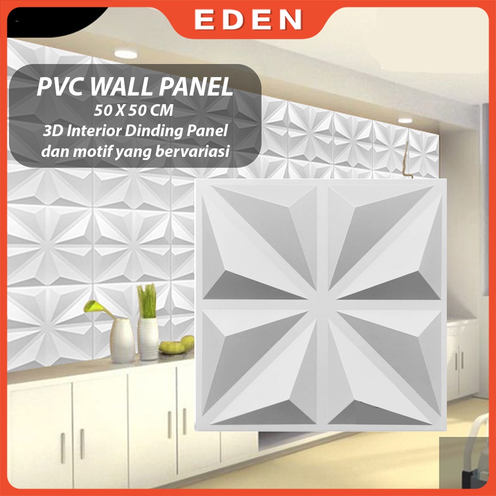 3D PVC Wall panel Dinding 50x50 cm MOTIF BUNGA C Wallpaper | Dekor rumah | Home Decor | Wall Interior Dinding