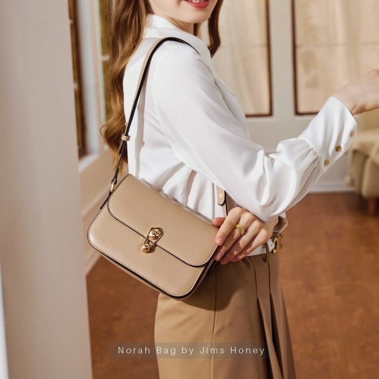 Jims Honey Norah Bag Tas Shoulder Selempang Kerja Wanita Cewek Fashion Keren Import Korea Jimshoney Elegant