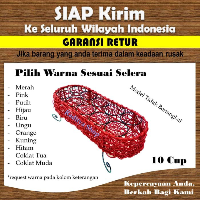 TERMURAH / Keranjang Aqua 10 Cup - Tempat Aqua - Wadah Aqua - Keranjang Rotan