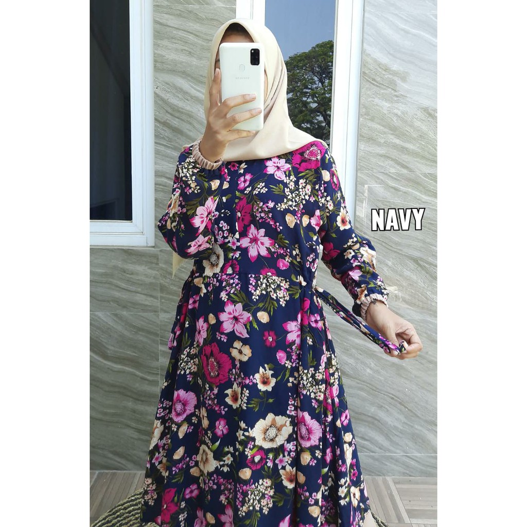 GAMIS RAYON COMBI ITY CREPE TERBARU/ Gamis Rayon Combi