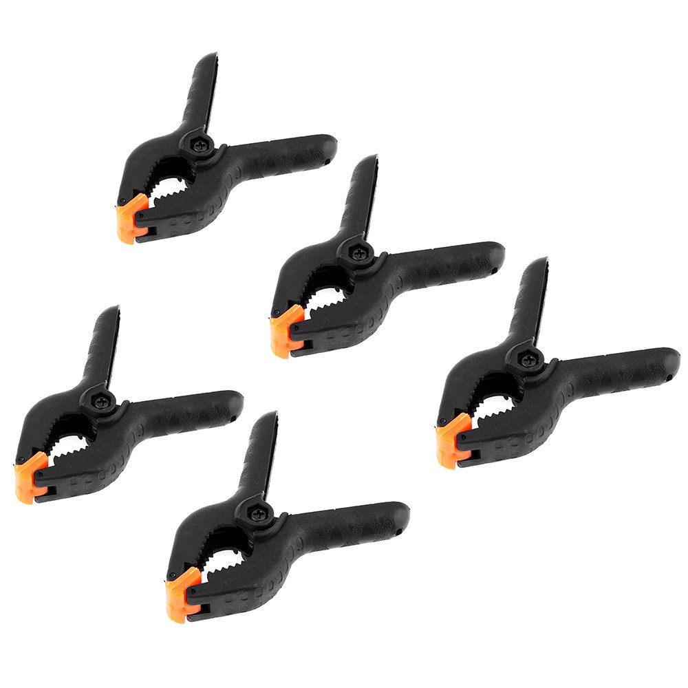 5pcs / Lot Klip Penjepit Multifungsi Bahan Plastik Nilon Warna Hitam Ukuran 4 Inchi Dengan Pembuka Maksimal 50mm