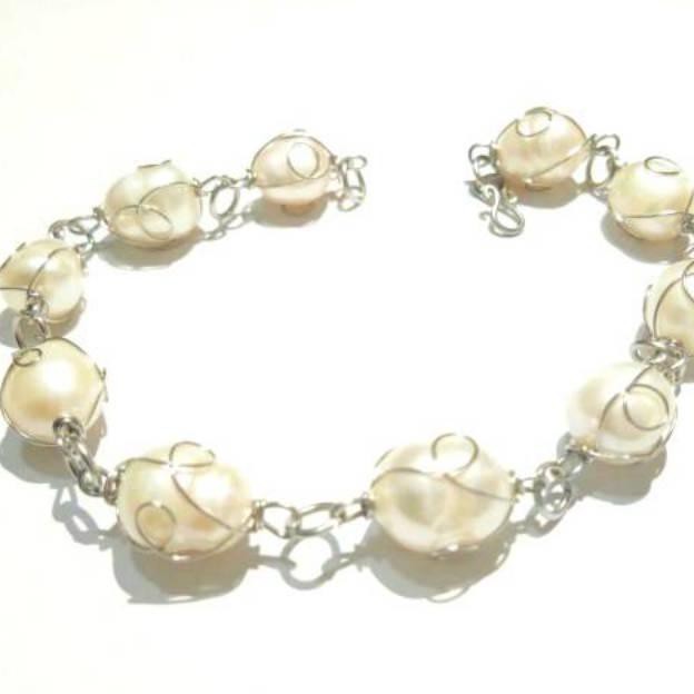 Gelang Mutiara Air Tawar Asli ANTI KARAT SELAMANYA GT09 - dist.aks