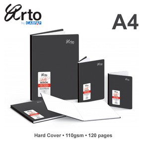 

ARTO HARD COVER SKETCH BOOK 110GSM 120PAGES A3/A4/A5