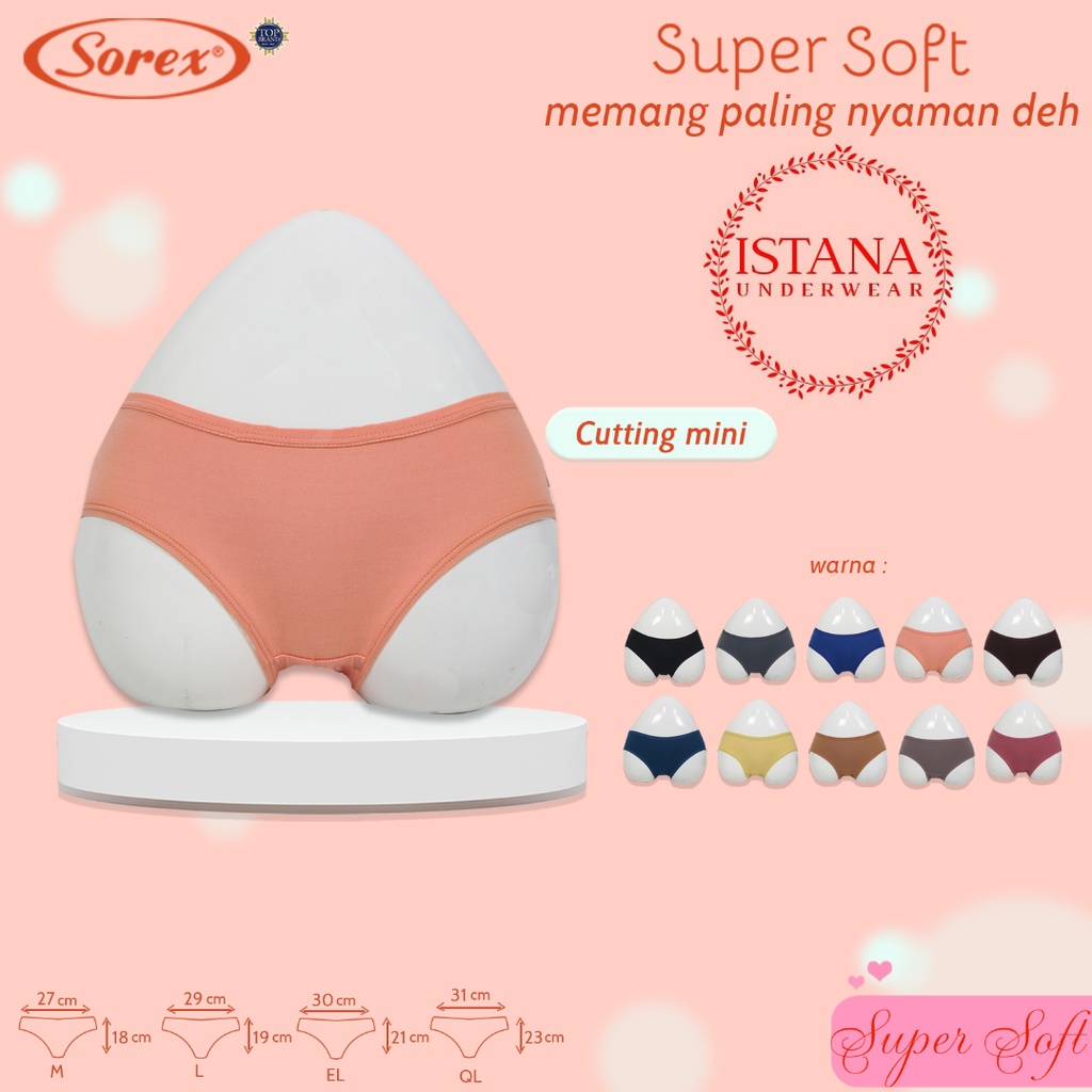 Cd Celana Dalam Sorex Mini 1257 Super Soft | Panty Wanita cantik best seller shap up