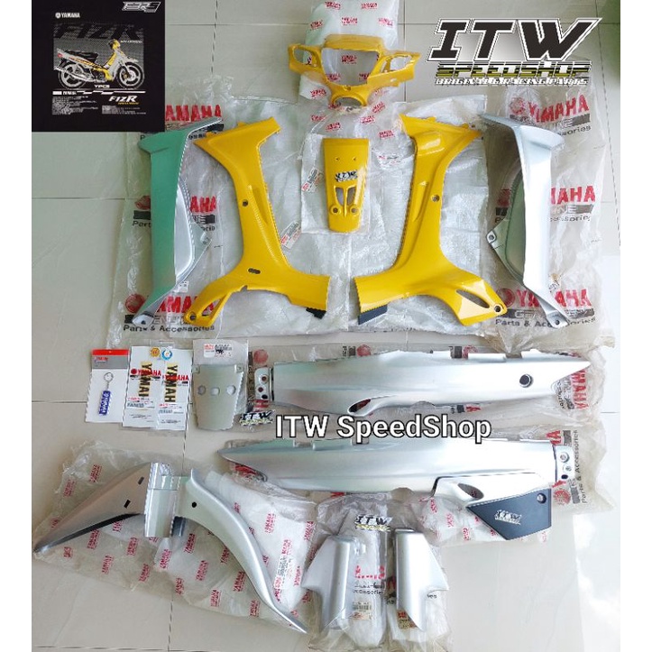 Cover Body Fullset Fulset Set Lengkap F1ZR FIZR Kuning Silver Milenium Millenium Mile Kuning Origina