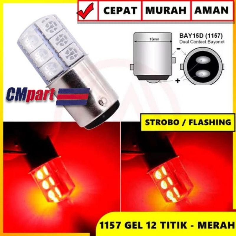 lampu bohlam rem motor dan mobil bayonet jelly led