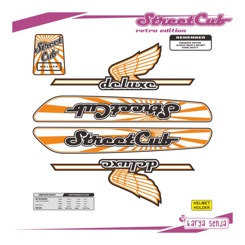 STIKER HONDA STREETCUB C70 RETRO
