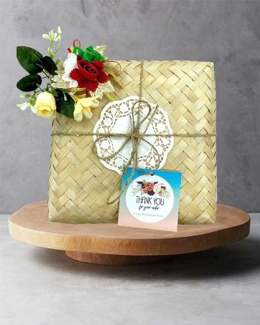 Besek Bambu 20x20, Besek Nasi Kotak Terbaik