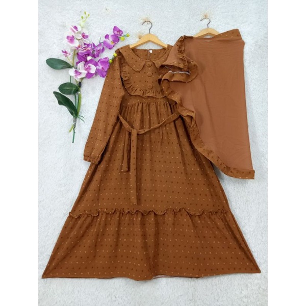 SET GAMIS ANAK CRINKEL URAGIRI